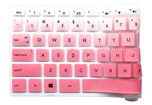 Silicone Keyboard Skin Compatible for 14" HP Pavilion x360 14M-BA 14M-CD 14-BF 14M-BW 14-CM 14-CF 14M-CF0020UR 14-CF0014DX 14M- CD0001DX Series (esc ctrl Keys are Square Angles) (Ombre Pink) - color: Ombre Pink