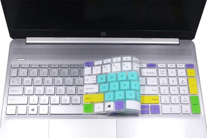 Keyboard Skin Compatible for HP Spectre X360 15-EB 15-df 15-ch 15-eb1043dx /HP Pavilion 15-cs/cc/cb/bw/bs/dw/dk/da/dq/dp Series 15-cs3065cl 15-dk0056wm dk0046nr 15-dq1071c1 15-dw0081wl (Mix Colors) - color: Mix Colors