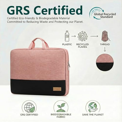 bagasin 14 Inch Laptop Sleeve Case TSA Friendly | Laptop bag fits MacBook Air 15.3, Water-resistant - color: Pink, size: 14