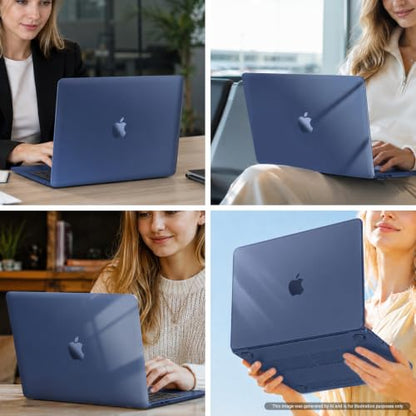 MOSISO Compatible with MacBook Air 15 inch Case M5 2026 M4 M3 M2 2025-2023 | A3448 A3241 A3114 A2941, Scratch-Resistant Protective Hard Shell Case&Keyboard Cover&ScreenFilm&Pouch, Crystal Midnight - color: Crystal Midnight