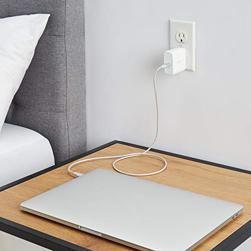 Amazon Basics 65W One-Port GaN USB-C Wall Charger with Power Delivery PD, Foldable Plug, Portable, Fast Charging for Laptops, Tablets & Phones, Non-PPS, White - color: White, style: 65W (1 USB-C)