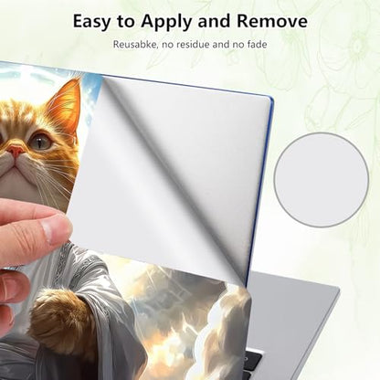 Laptop Skin Sticker Decal, Universal Reusable Vinyl Laptop Cover for 12" 13" 13.3" 14" 15" 15.4" 15.6" Notebook PC, Waterproof Scratch-Resistant with 2 Wrist Pads, Easy to Apply & Remove,Art Cat - color: Art Cat
