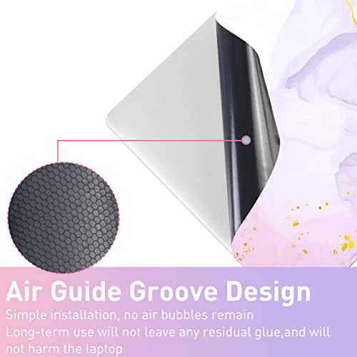 12.1 13 13.3 14 15.4 15.6 Inch Laptop Skin Decal, Laptop Skins Stickers Decals for Notebook PC, Universal Reusable Vinyl Laptop Cover Sticker, Waterproof Art Deal Protector I Pink Purple Marble - color: Pink Purple Marble