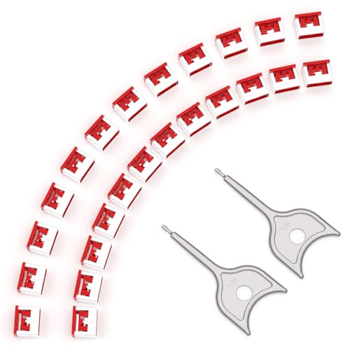 24PCS USB Metal Port Lock Blocker with 2 Keys - Secure USB-A Port Protector for PC/Laptop, Anti-Theft Data Security Lock, Dust & Moisture Proof Cover, Removable Type-A Connector Red - color: Red, size: 24+2