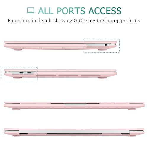 May Chen Compatible with MacBook Pro 13 inch Case 2022 2021 2020 Release Model A2338 M2 M1 A2251 A2289, Plastic Hard Shell Case Keyboard Cover for MacBook Pro 13 Touch Bar Fits Touch ID, Baby Pink - color: Baby pink