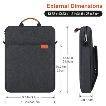 12.9-14 Inch Tablet Sleeve Case for 14.6" Samsung Galaxy Tab S11 S10 S9 S8 Ultra, iPad Pro 13" 12.9"/Air M2 M3 M4,MacBook Air 13"/MacBook Pro 14" M5 M4 M3 Shoulder Bag,Surface Pro 11 Carrying Bag-Grey - color: Grey