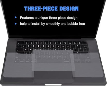 Palm Rest Protector Skin Cover Set Compatible with MacBook Pro 16" 2026-2021 M5/M4/M3/M2/M1 Pro/Max A3428 A3429 A3403 A3186 A2991 A2780 A2485, MacBook Trackpad Protector - Clear