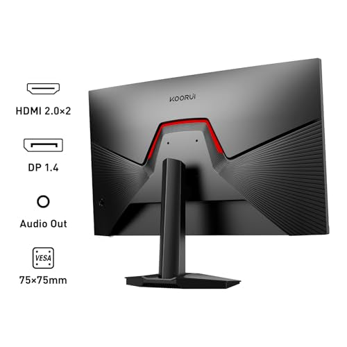KOORUI 27 Inch 1440p Gaming Monitor, 200Hz Fast IPS, 1ms, HDR400 G2721P | Adaptive Sync, 95% DCI-P3, HDMI2.0/DP1.4, VESA Mount for PC, Console, Streaming and Dual-Screen Setups - size: 27"/WQHD/200Hz/IPS