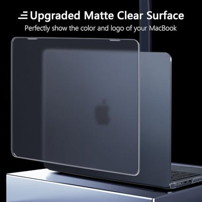 MEEgoodo for MacBook Air M5/M4/M3/M2 13 inch Case 2026-2022,Fit Model A3449/A3240/A3113/A2681,Flexible Case for MacBook Air 13.6 inch with TPU Keyboard Cover & Webcam Cover & OTG Adapter,Deep Gray - color: Deep Gray