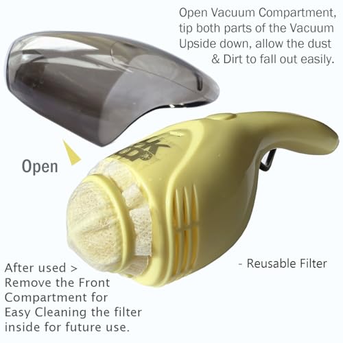 Lightweight Mini Vacuum with Strong Suction - Perfect for Keyboard, Desktop Dust Removal (Yellow) - color: Yellow