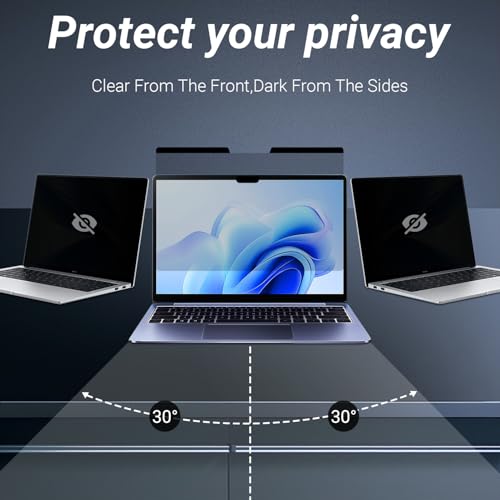Magnetic Privacy Screen Protector for 14 Inch 16:10 Aspect Ratio Screen Anti-Spy, Anti-Glare, Anti-Blue Light Protection, Enhanced Screen Clarity & Scratch Guard - size: 14 inch