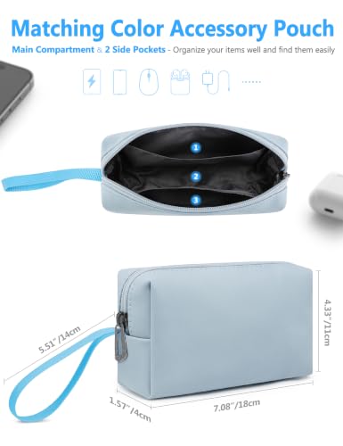 HYZUO 13 Inch Laptop Case Sleeve Bag with Adjustable Stand, Pale Blue | for MacBook Air 13 M5 A3449 M4 M3 M2 M1 2026-2018, 13" MacBook Neo 2026, MacBook Pro 13 M2 M1 2026-2016, Surface Pro, XPS 13 - color: Pale Blue, size: 13 Inch
