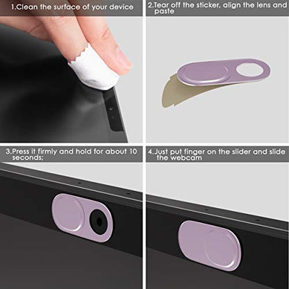 Webcam Cover, Laptop Camera Slide, 0.027 Inch Super Thin Web Camera Cover for Computer, iPad, MacBook Pro, iMac, Smartphone, Mac, PC, Protect Your Personal Privacy Security (Rose Gold-3 Pack) - color: Rose Gold - 3 Pack