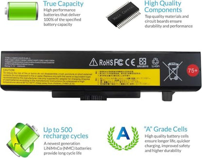 5200MAH L11S6Y01 L11L6Y01 Laptop Battery Compatible with Lenovo IdeaPad Y480 Y580 G480 G580 Z380 Z480 Z580 Z585 Series L11M6Y01 L116Y01 L11S6F01 L11L6F01 L11P6R01