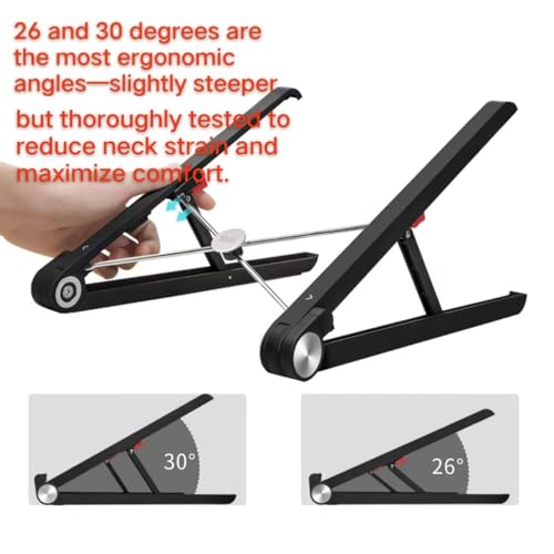 Portable Laptop Stand for Asus TUF Gaming A17 A18 A15 A16 A14 F15 F16 F17 Dash 15 F15 14-18 inch Gaming Laptop.Laptop Stand for Desk,Made of Reinforced Nylon, 304 Stainless Steel and Silicone.Black