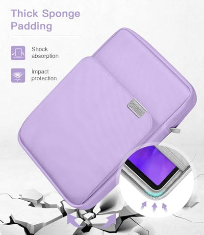 MoKo 9-11 Inch Tablet Sleeve Bag Handle Carrying Case with Shoulder Strap | Fits iPad Pro/Air/A16 11-inch, iPad 10th 10.9, iPad 9/8/7th 10.2, iPadAir 5/4th 10.9 and Tab S8/S9 11-inch, Purple - color: Purple, size: 9-11 inch