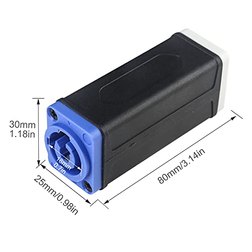 MAD OWL 2 Packs Powercon to Powercon Male and Female Powercon Connectors Extension Adapter 13 AWG, Male and Female Powercon Jack Powercon in Connector Ac Power Connectors Powercon Plug