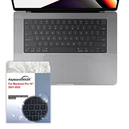 KeyboardMask Matte Keyboard Cover Compatible, 0.12mm Ultra Thin Wipeable Anti-Dust Protector (MacBook Pro 16" 2021-2025) - size: MacBook Pro 16
