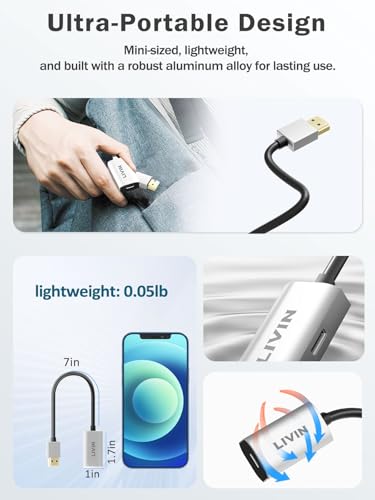 HDMI to USB C Adapter (4K@60Hz) Portable Monitor, AR Glasses XREAL One Air 2 Pro/VITURE Luma/RayNeo Air 3s/Rokid,HDMI Male(Source) to USB C Female(Display) Laptop,PS4/5,Xbox,Switch,ROG Ally,Steam Deck - color: Silver