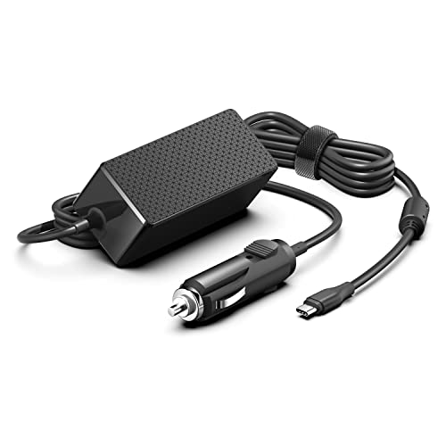 Laptop Car Charger USB C PD 100W 95W 90W 65W 45W DC Adapter for Lenovo Thinkpad/Yoga/IdeaPad,Dell Latitude/XPS,LG Gram,MacBook Pro/Air,HP Spectre/Elitebook,Surface,Acer,Asus,MSI,Chromebook Charger