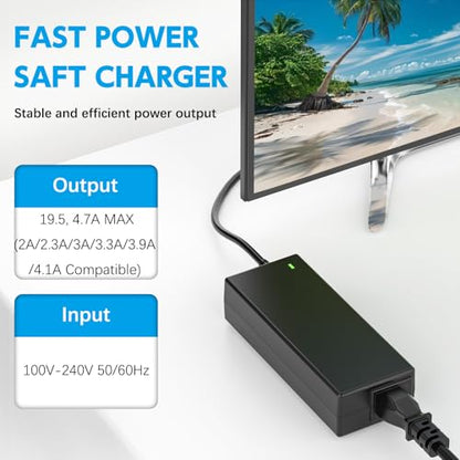 92W 19.5V TV Power Supply Compatible with Sony Bravia 24-48" | 92W 19.5V power, fits Sony Bravia 24-48" TVs. 6.5x4.4mm tip with pin, silent operation, CE/FCC certified, 12-month warranty.