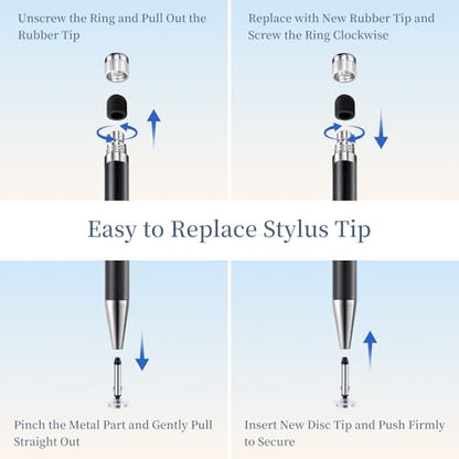 ChaoQ 2-in-1 Stylus Pen for Touchscreen, 6 High Sensitivity Stylus (Black) - color: 6 Black