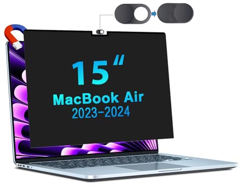 STARY Magnetic Privacy Screen for MacBook Air 15 Inch (2023-2026,M2-M5) | Matte Anti-Glare Blue Light Protector, Removable Laptop Privacy Filter Shield for MacBook Air 15-inch - size: Mac Air 15 Inch 2023-2026