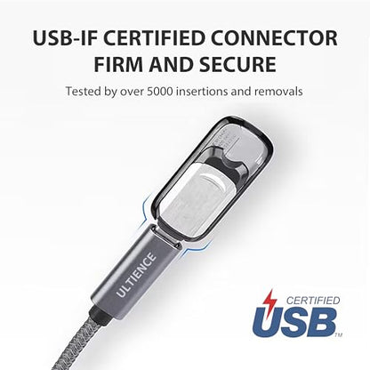 USB to USB C Cable Adapter – 10Gbps High Speed USB 3.2 Converter Data Transfer 60W Fast Charging, Compatible with Laptops, PCs, Flash Drives (1.65 ft, Grey) - color: Grey 1.65ft (Pack of 1)
