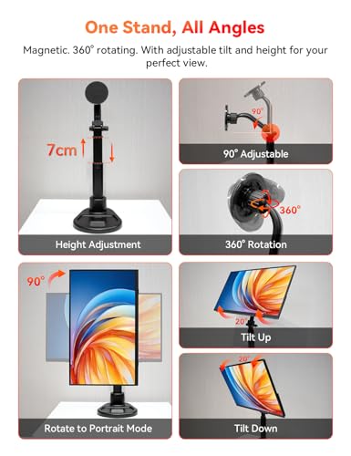 Wireless Portable Monitor Battery-Powered, Support AirPlay Miracast, 15.6" 1080P Monitor USB-C HDMI External Display w/Stand Bag, 2nd Screen for Laptop MacBook PC Phone Tablet, Built-in Battery(4- 5H) - size: 15.6-inch