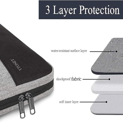 Ytonet Laptop Sleeve Case 13 13.3 Inch, TSA Slim Laptop Case with Handle | Compatible with MacBook Neo, Air, Pro HP Dell Notebooks, TSA, Slim, Water Resistant, Business Travel Carrying Cover, Grey - color: Grey, size: 13-13.3 in