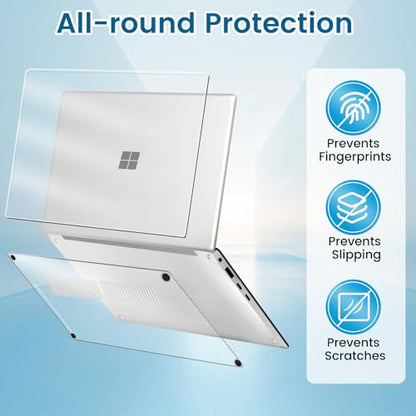 Clear Case for 13.8" Microsoft Surface Laptop 7 2024 Release (Model: 2036), PC Hard Shell Cover with Shockproof Protective Slim Snap Easily Install,Crystal Clear - color: Crystal Clear, size: 13.8 Inch