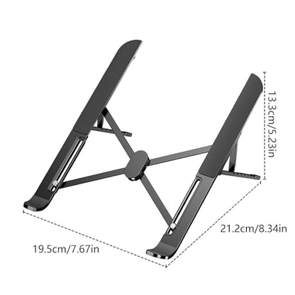 Multiple Angled Laptop Stand with Alloys Construction and Silicone Grips for Secure Placement and Viewing Foldable Laptop Stand - color: Purple