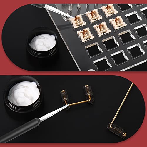RUNJRX Switch Lube Kit GPL 205G0 0.53oz/15g, Switch Opener for MX Cherry Akko Panda Kailh Switch,Lube Brush for Keyboard Switches - style: Lube Kit-I