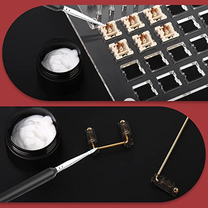 RUNJRX Switch Lube Kit GPL 205G0 0.53oz/15g, Switch Opener for MX Cherry Akko Panda Kailh Switch,Lube Brush for Keyboard Switches - style: Lube Kit-I