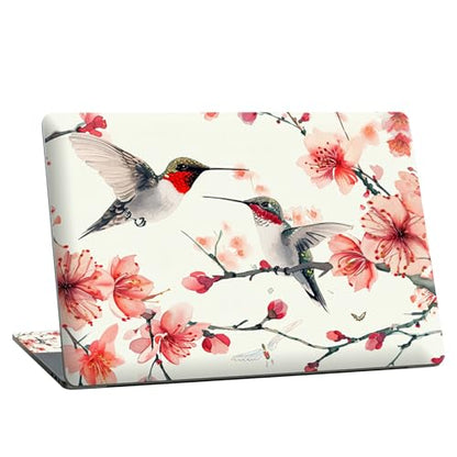 Universal Laptop Skin Sticker with 2 Wrist Pad Skins, Waterproof Scratch Resistant Vinyl Laptop Cover Decal, Cut to Fit for 11–15.6 Inch MacBook HP Dell Lenovo, Hummingbirds - color: Hummingbirds