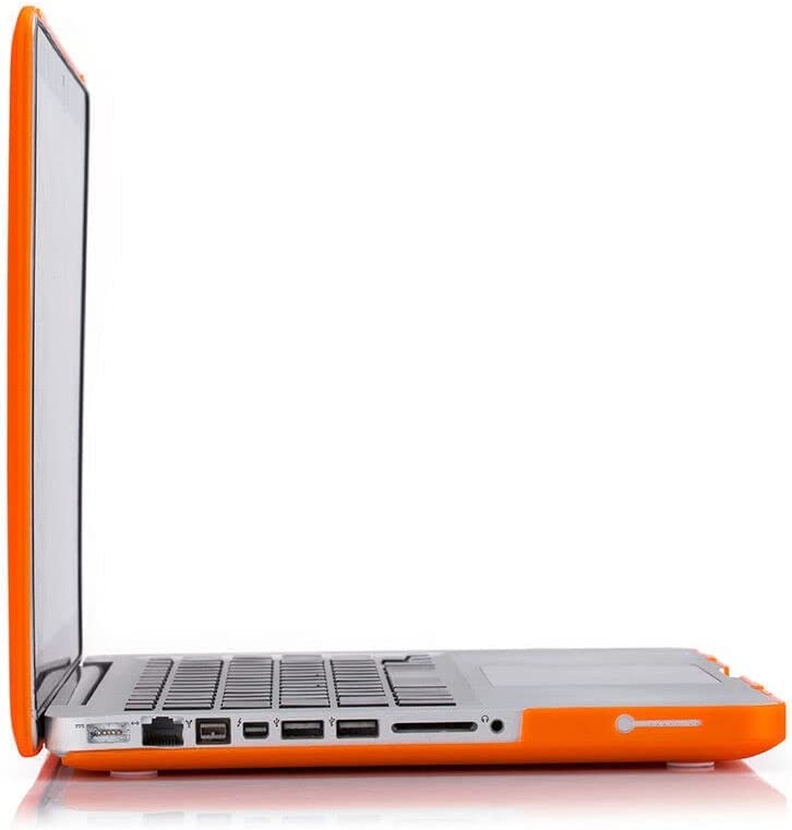 RUBAN Case Compatible with MacBook Pro 15 inch 2011 2010 2009 Release A1286, Plastic Hard Case Shell and Keyboard Cover for Older Version MacBook Pro 15 Inch with CD-ROM (Orange) - color: Orange