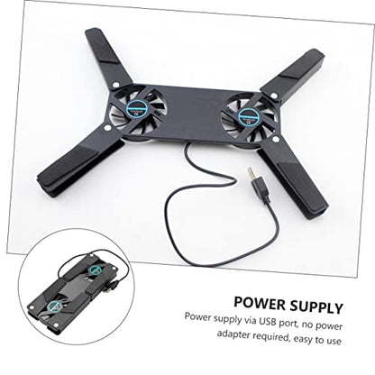 2pcs Heat Sink Quiet Laptop Cooler Notebook Cooler Laptop Air Lap Cooling Pad Fan Foldable Stand