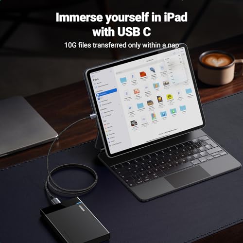 UGREEN 10Gbps USB C to Micro B Cable 1.5FT for External Hard Drive | 10Gbps transfer speed, braided shield, 40000+ bend tests, aluminum alloy shell, wide device compatibility - size: 1.5 FT