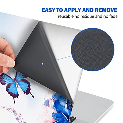 AIMSA Laptop Skin Sticker Decal, 12 13 13.3 14 15 15.4 15.6 inch Laptop Art Decal Protector Notebook Netbook PC 15.6" Universal Vinyl Cover, Butterfly Flower - color: Butterfly Flower