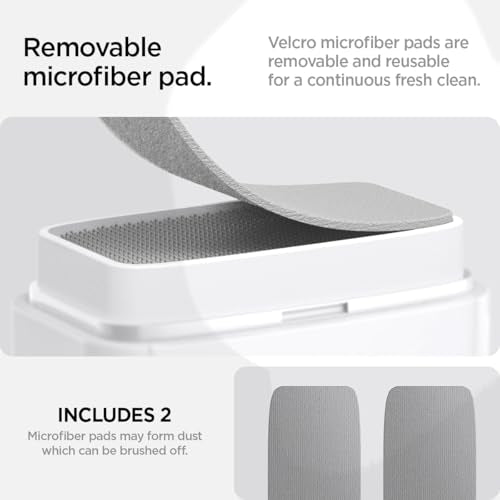 Spigen EZ Slide & Brush Screen Cleaner for Tesla Model Y 2025/26 (Juniper) & 3/Y/S/X/Cybertruck and Screens, Phones, Laptops, Tablets (Extra Microfiber Pad Included) [White] | Tesla Model Y 2025/26 (Juniper) & 3/Y/S/X/Cybertruck and Screens, Phones, Lapto