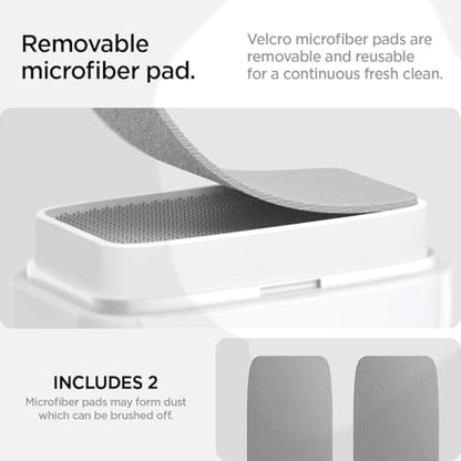 Spigen EZ Slide & Brush Screen Cleaner for Tesla Model Y 2025/26 (Juniper) & 3/Y/S/X/Cybertruck and Screens, Phones, Laptops, Tablets (Extra Microfiber Pad Included) [White] | Tesla Model Y 2025/26 (Juniper) & 3/Y/S/X/Cybertruck and Screens, Phones, Lapto