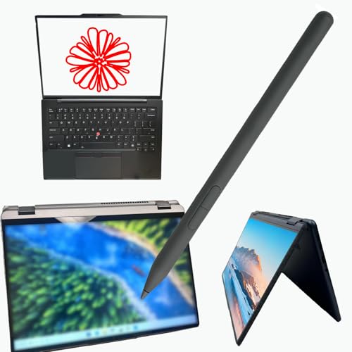 Stylus Pen for Lenovo Yoga WE05, US501, US502 (4X81Q95846), Compatible with Lenovo Touchscreen Laptop, 300/500 Series, Chromebook Duet 3/5, ThinkPad P/X1, IdeaPad Flex(Black) - color: Black