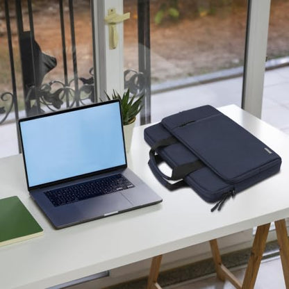 TECOOL 15.6 16 Inch Laptop Bag, 360 Protective Case Sleeve Messenger Bag | Waterproof Computer Briefcase with Shoulder Strap for 15.6 16 Inch Laptop Notebook Chromebook, MacBook Pro 16,Dark Blue - color: Dark Blue, size: 15.6-16 Inch