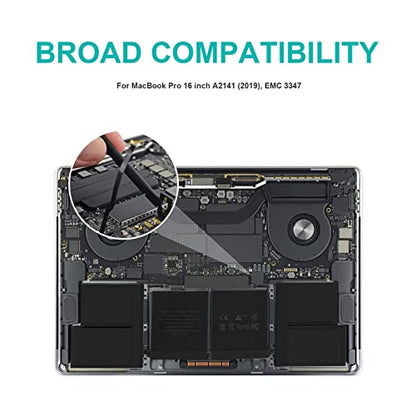 Fancy Buying A2113 A2141 Laptop Battery Compatible with MacBook Pro 16-inch A2141(2019 Version) EMC 3347,fits MVVJ2xx/A MVVK2xx/A MVVL2xx/A MVVM2xx/A - size: 12.52*3.78*0.31inch A2113