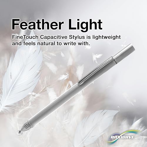 BoxWave Stylus Pen Compatible with Chuwi FreeBook 2-in-1 Touchscreen Laptop (13.5 in) - FineTouch Capacitive Stylus, Super Precise Stylus Pen - Metallic Silver