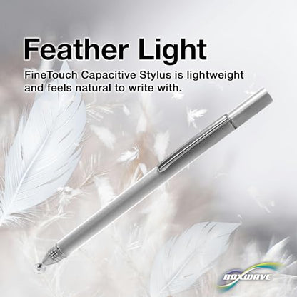 BoxWave Stylus Pen Compatible with Frunsi T11 PRO - FineTouch Capacitive Stylus, Super Precise Stylus Pen - Metallic Silver