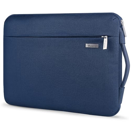 Voova Laptop Sleeve Case 14 15 Inch with Handle, 360° Protective Waterproof Slim Computer Bag Cover Compatible with MacBook Air 15 M2/M3/M4 2024-2025, MacBook Pro 14/15, Hp Chromebook 14, Blue - color: Blue, size: 14-15 Inch