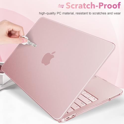 May Chen Compatible with MacBook Neo 13 inch Model A3404 2026 Release, Slim & Lightweigh Frosted Finish Protective Case with Keyboard Cover&Screen Protector, Frosted Blush - color: Frosted Blush