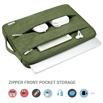 Voova Laptop Sleeve Carrying Case 14 15 Inch Compatible with MacBook Air 15 M2/M3/M4 2022-2025, MacBook Pro 15, Hp Chromebook 14, Waterproof Slim Computer Cover Bag,Army Green - color: Army Green, size: 14-15 Inch