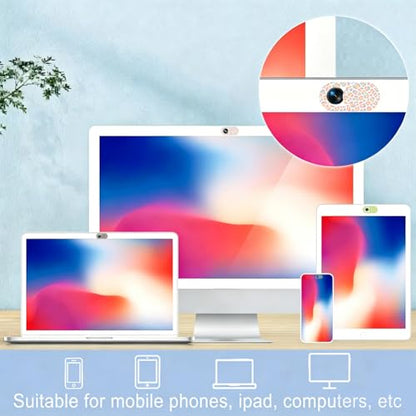 8Pcs 8 Styles Laptop Camera Cover Slide Leopard 0.03 Inch Ultra Thin Webcam Cover for Mini PC Phone Desktop Computer Tablet Notebook Plastic Durable Privacy Protectors for Home Office Use - color: Leopard Print